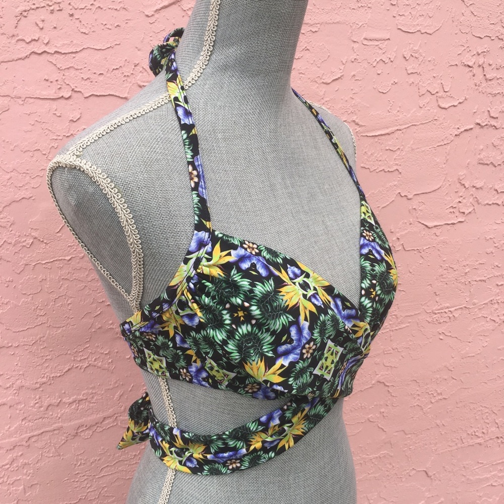 ASOS Floral Wrap Bikini Top